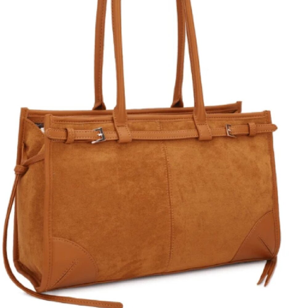 Prade Medium Suede Top Handle Handbag